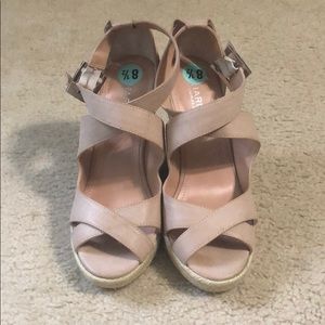 Nude/ blush wedges size 8.5
